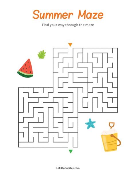 Summer Maze Fun Mazes For Kids