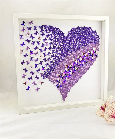 Thanks for visiting our purple primary bedrooms photo gallery where you can search a lot of purple primary bedrooms design ideas. 3D butterfly heart | butterfly wall art | 3D paper ...