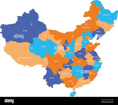 Map China Provinces Fotos Und Bildmaterial In Hoher Aufl Sung Alamy