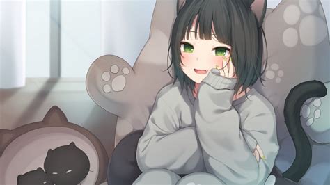 Dark Anime Girl Pfp Cat
