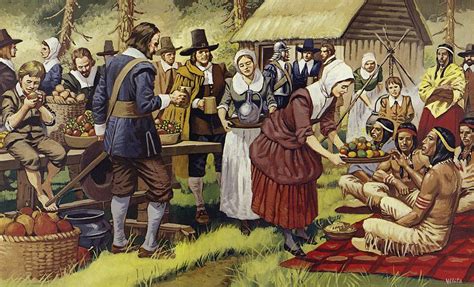 The First Thanksgiving Painting By Mike White