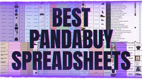 The Best Pandabuy Spreadsheets Taobao Weidian 1688 And More Youtube