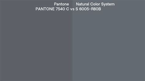 Pantone 7540 C Vs Natural Color System S 6005 R80b Side By Side Comparison