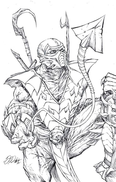 Scorpion Mortal Kombat 11 Coloring Pages Desenho De