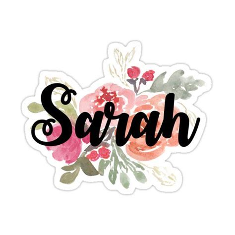 Sarah Sticker By Inkknidesign Name Wallpaper Name Sara Design Name