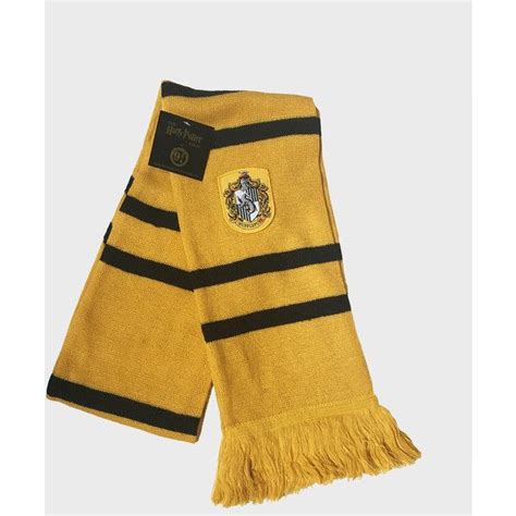 Hufflepuff Knitted Crest Scarf 77 Brl Liked On Polyvore Featuring