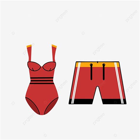Red Swimsuit Clipart Transparent PNG Hd Red Couple Swimsuit Swimsuit