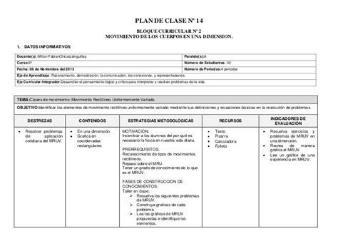 Plan De Clase 14