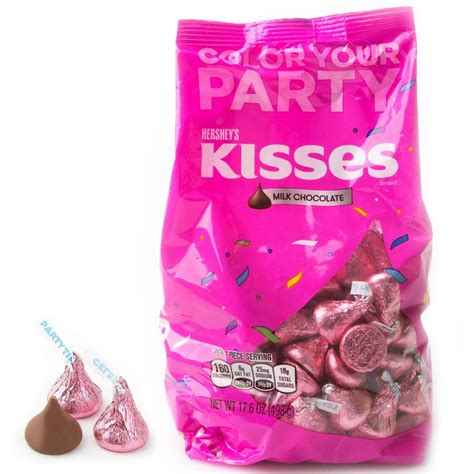 Pink Hersheys Kisses 176oz Bag Chocolate Candy Delights Bulk