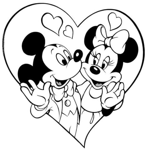 Pasangan Mickey Mouse Dan Minnie Mouse Sedang Jatuh Cinta