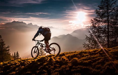 Hintergrundbilder Sport Sonnenuntergang Natur Fahrrad Fahrzeug