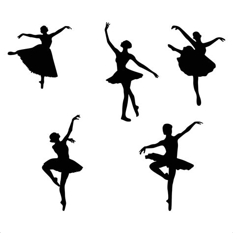 Set Of Ballerina Silhouette Dancer Sign And Symbol 10504436 Vector