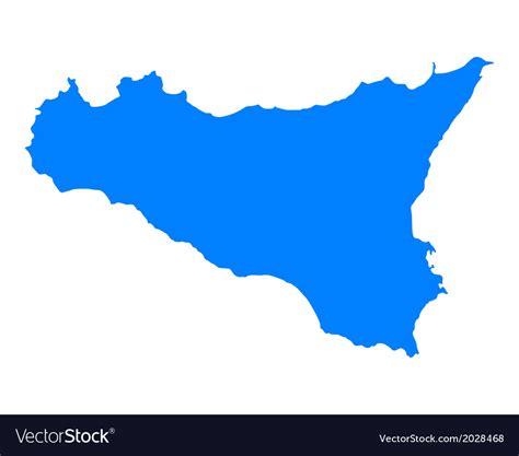 Map Of Sicily Royalty Free Vector Image Vectorstock