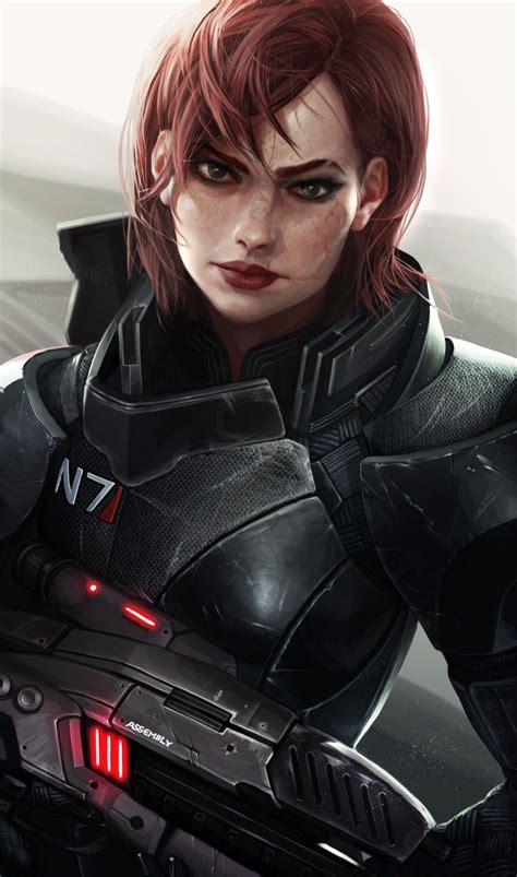 Commander Shepard By Kim Rukiana Mass Effect Art