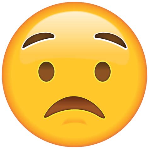 Download Worried Face Emoji Emoji Island
