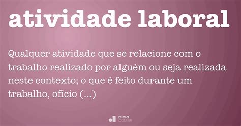 O Que São Atividades Laborais