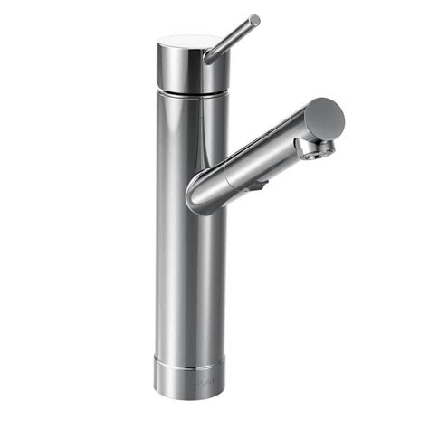 If you have a small kitchen space, you sometimes think that a contemporary faucet is not for you. MOEN Tilt Single-Handle Pull-Out Sprayer Kitchen Faucet in ...