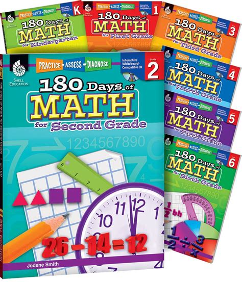 180 Days Of Math Grade K 6 7 Book Set Daily Math Practice Workbook