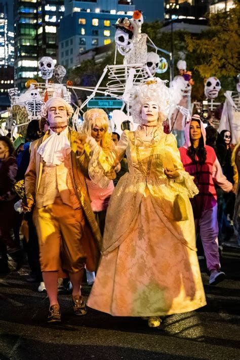 New York Ny October Scary Costumes At Nyc Village Halloween Parade Editorial Image