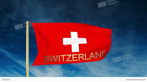 Pms 485 c hex (html): Switzerland Flag Slider Style With Title. Waving In The ...