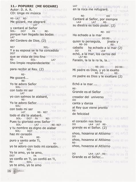 Movimiento RenovaciÓn CarismÁtica CatÓlica Letra Tonos Y Acordes De Cantos Letra De Cantos