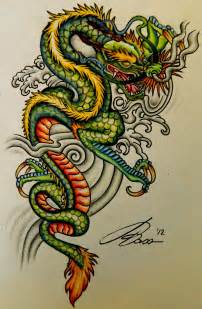 Chinese Dragon Art I Love All Of The Bright Colors Dragon Tattoo