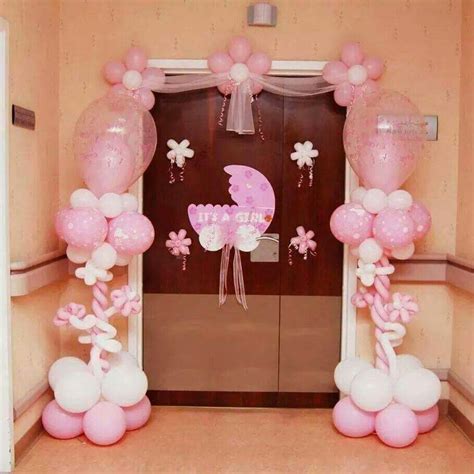 New born baby welcome home decoration ideas. Baby girl | Baby girl decor, Hospital decoration, Baby ...