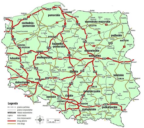 Mapa Ogólna Polski Polska Mapa