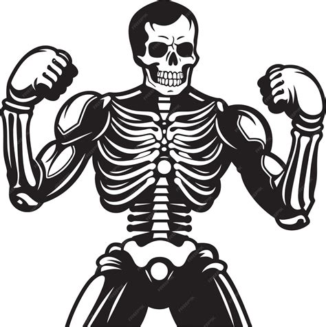 Premium Vector | Skeletons of fury intensity of skeleton boxingbeyond