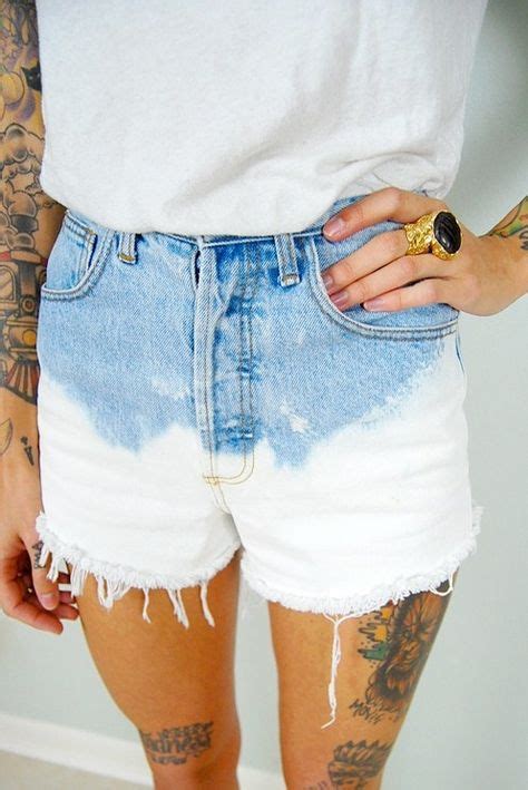 Diy Bleach Shorts Bleached Shorts Indie Style Clothes Fashion