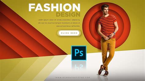 Modern Color And Shape Fashion Ecommerce Banner Design In Photoshop