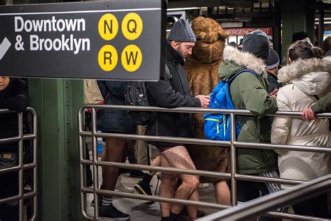 PHOTOS Straphangers Strip Down For Annual No Pants Subway Ride In