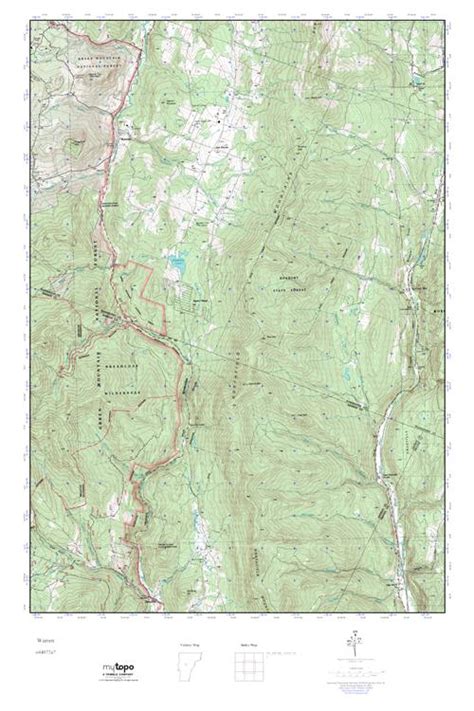 Mytopo Warren Vermont Usgs Quad Topo Map