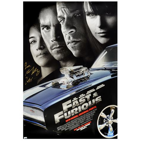 Lot Detail Michelle Rodriguez Autographed 27x40 Fast And Furious Poster