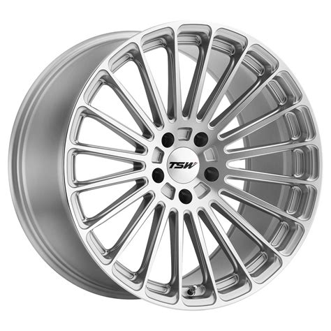 Tsw Wheels Turbina Titanium Silver Wmirror Cut Face Rim Wheel Size