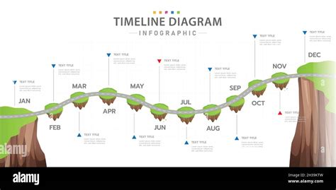 Infographic Template For Business Modern Monthly Timeline Diagram With