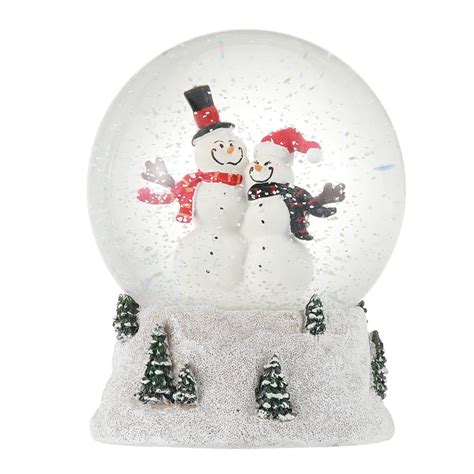 Custom Design Snowman Wedding Snow Globes Wholesale Blowing Snow