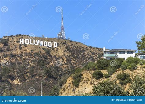 View On The Hollywood Sign At Daytime In Los Angeles Editorial