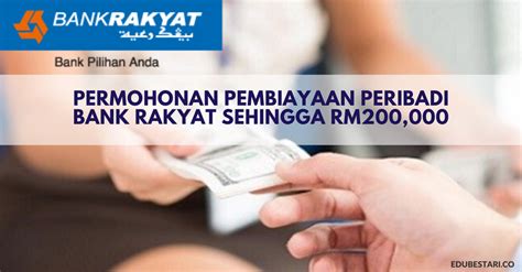 Pinjaman ini adalah sehingga 35 kali gaji kasar bulanan dan tiada penjamin diperlukan. Permohonan Pinjaman Peribadi Bank Rakyat Sehingga RM200 ...