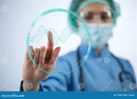 The Female Doctor With Set Of Abstract Elements Stock Photo Image Of