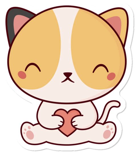 Download Kawaii Cute Cat Kitten Kitten Png Image With No Background