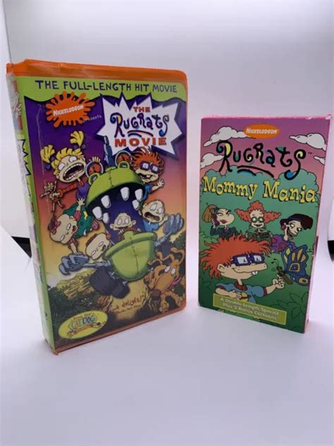 THE RUGRATS MOVIE Mommy Mania Nickelodeon Orange VHS Original Lot Of