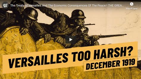 The Treaty Of Versailles And The Economic Consequences Of The Peace I