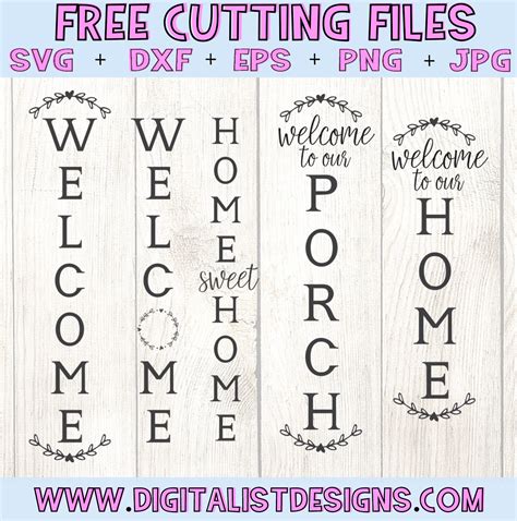 Svg Cut File Free Vertical Welcome Svg 251 Crafter Files