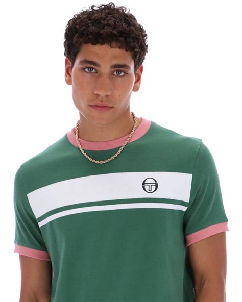 Sergio Tacchini Masters T Shirt Greenwhite 80s Casual Classics
