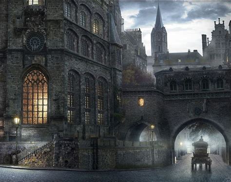 London Town Goth Gothic Bridge Tower Dark Buildings Streets