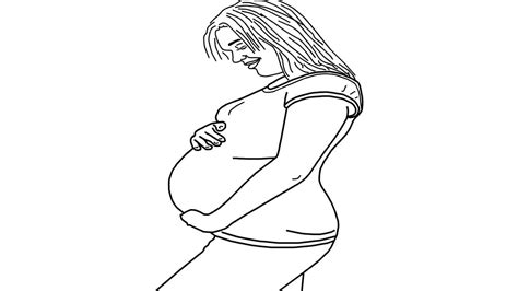 how to draw pregnant woman ii very easy step by step youtube