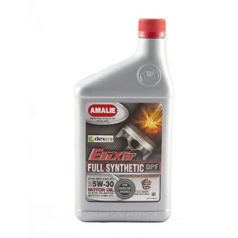 Amalie Elixir Full Synthetic Motor Oil 5w 30 Oil 1 Quart Bottle