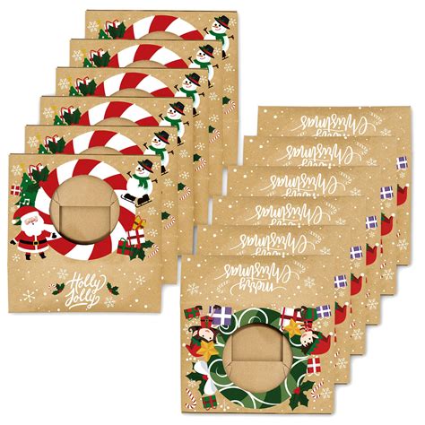 Buy Christmas Cookie Boxes Bulk 12 Pack Kraft Large Holiday