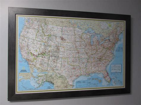 United States Canvas Map Push Pin United States Map